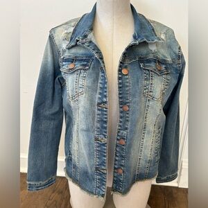Coco+ Carmen distressed Jean jacket